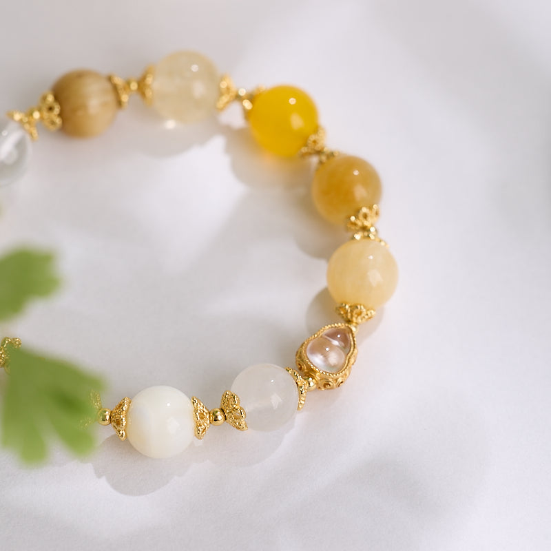 Five Elements Multi-Gem Bracelet – Metal & Earth Series