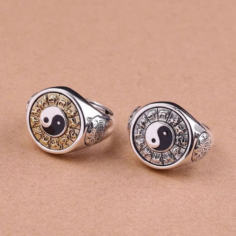 Yin and Yang Zodiac Ring