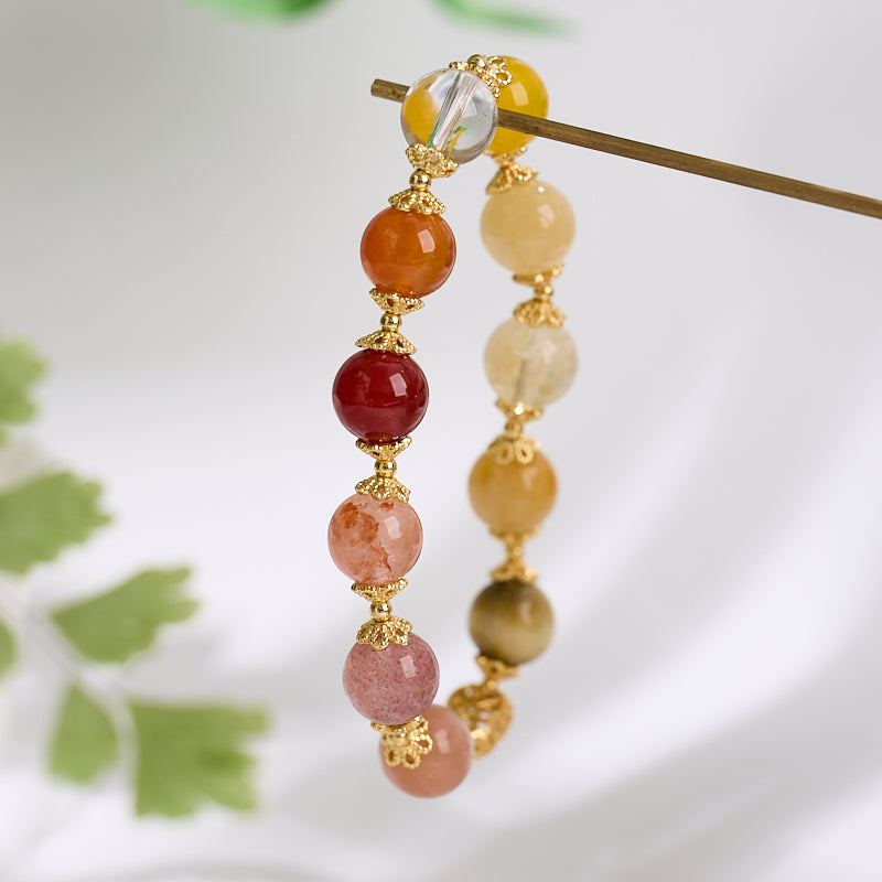 Five Elements Multi-Gem Bracelet – Fire & Earth Series