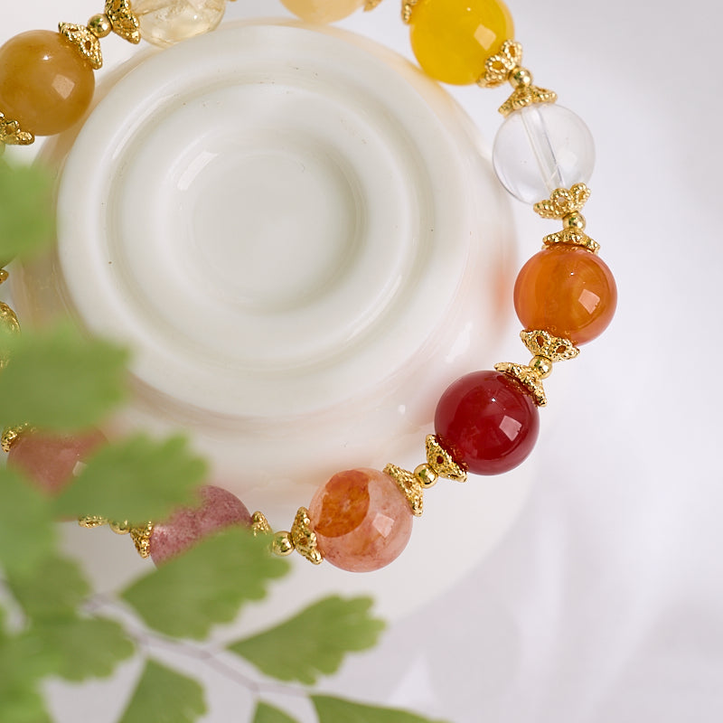 Five Elements Multi-Gem Bracelet – Fire & Earth Series