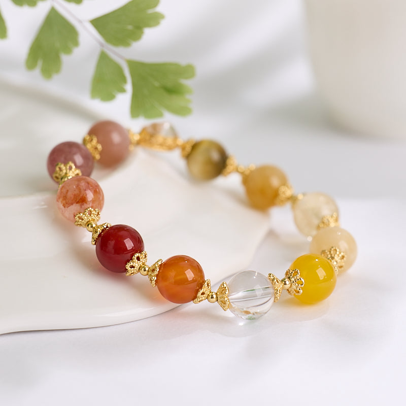 Five Elements Multi-Gem Bracelet – Fire & Earth Series