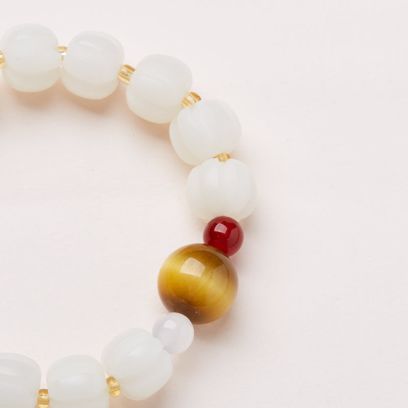 Jade Bodhi with Golden Tiger's Eye Bracelet