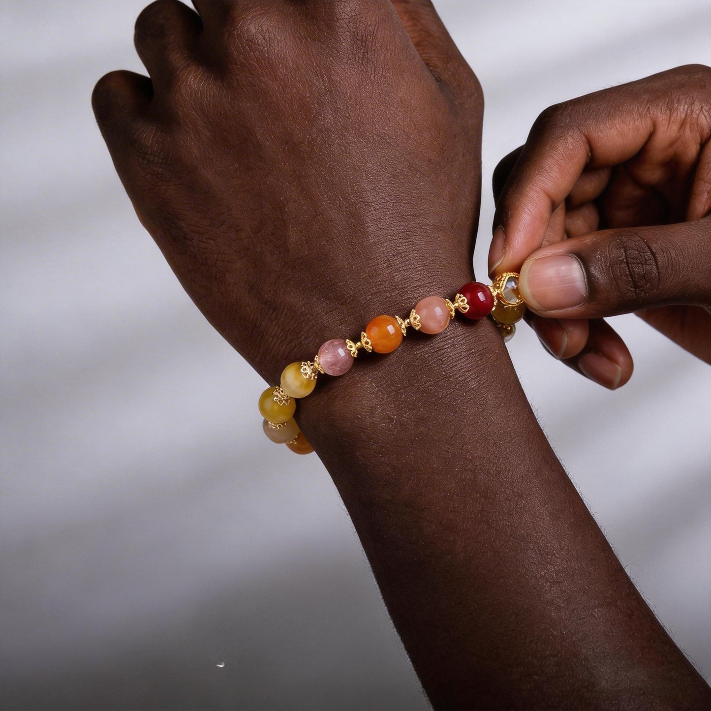Five Elements Multi-Gem Bracelet – Fire & Earth Series
