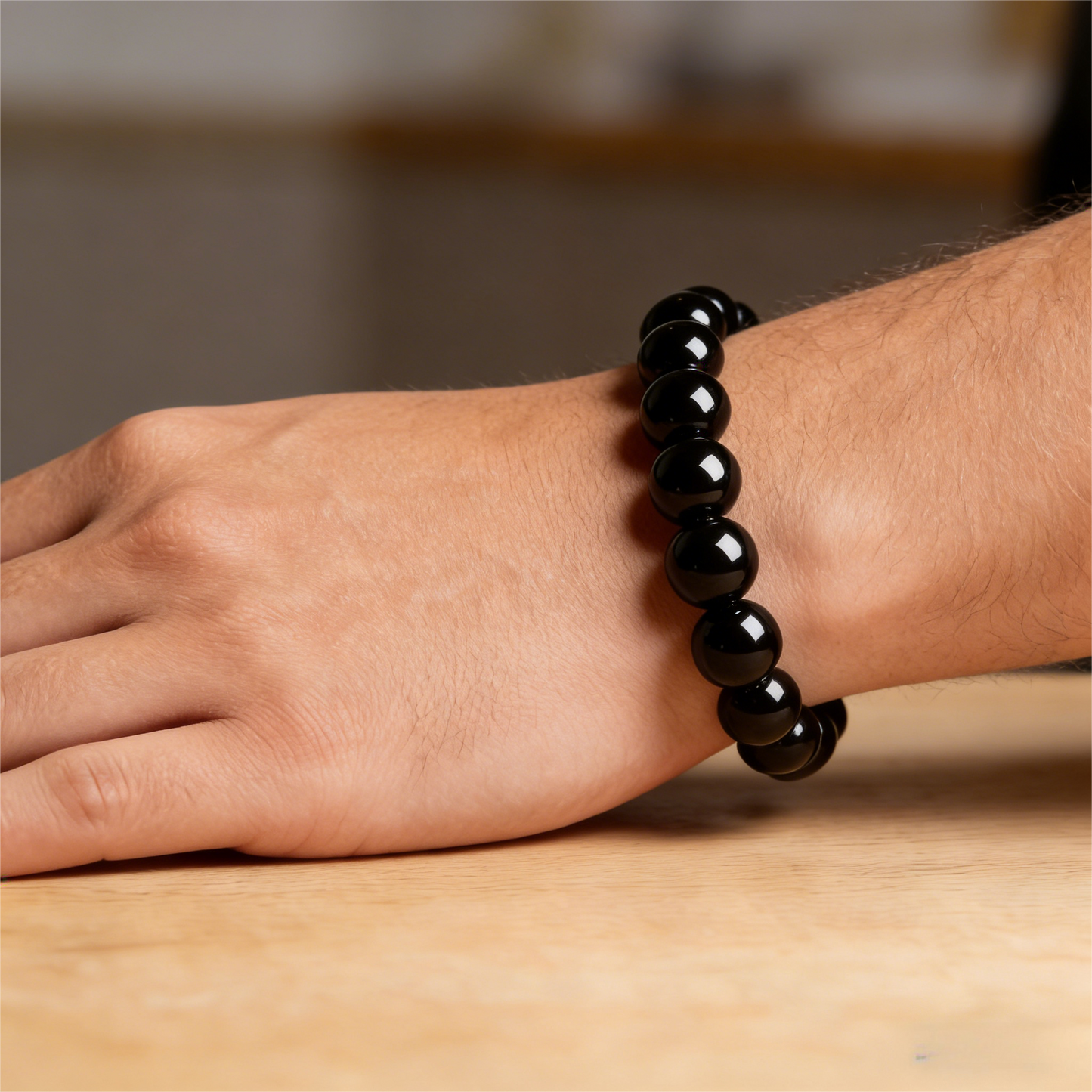 Natural Black Obsidian Bracelet