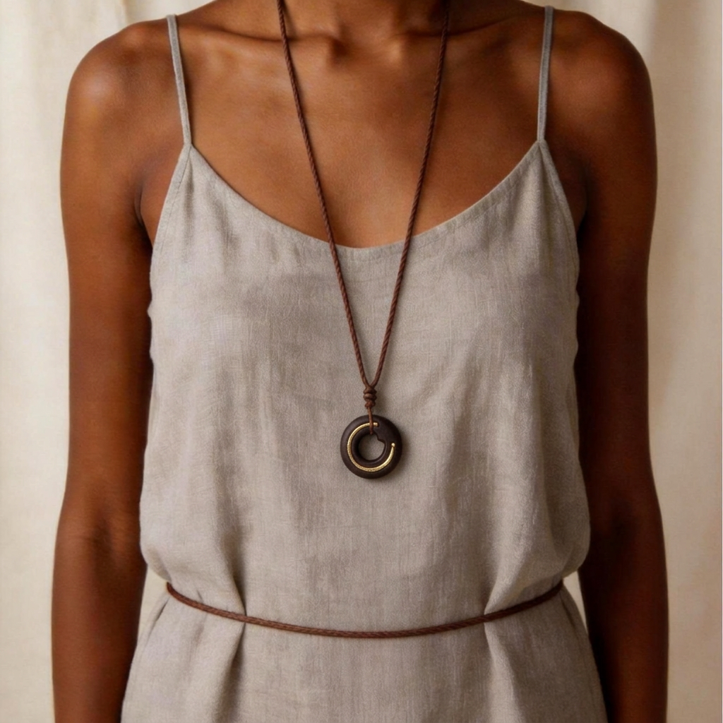 Black Ebony Ring Pendant