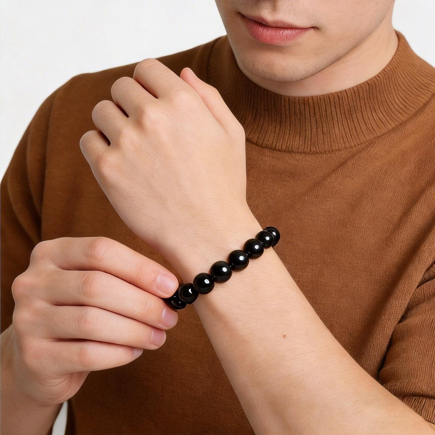Natural Black Obsidian Bracelet