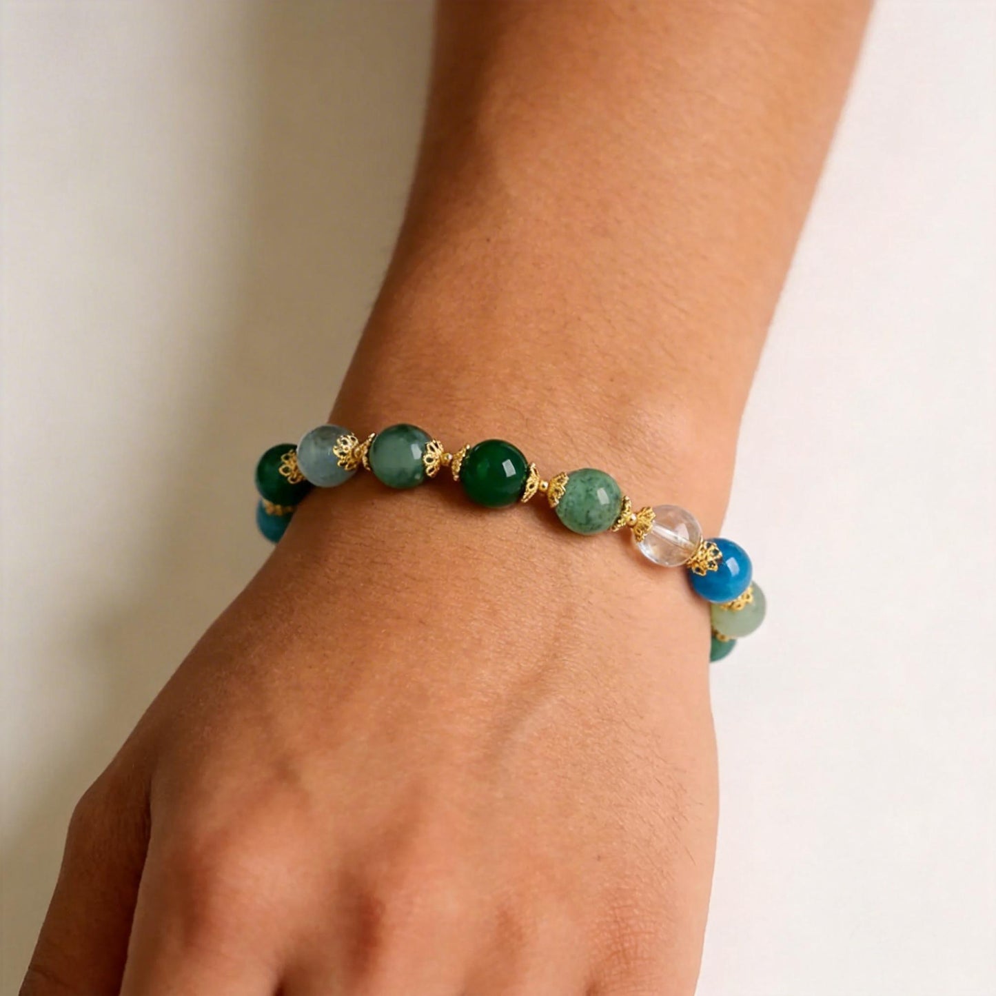 Five Elements Multi-Gem Bracelet – Water & Wood Series