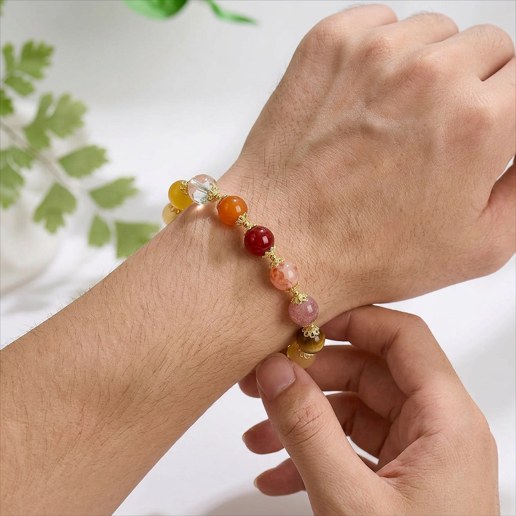 Five Elements Multi-Gem Bracelet – Fire & Earth Series