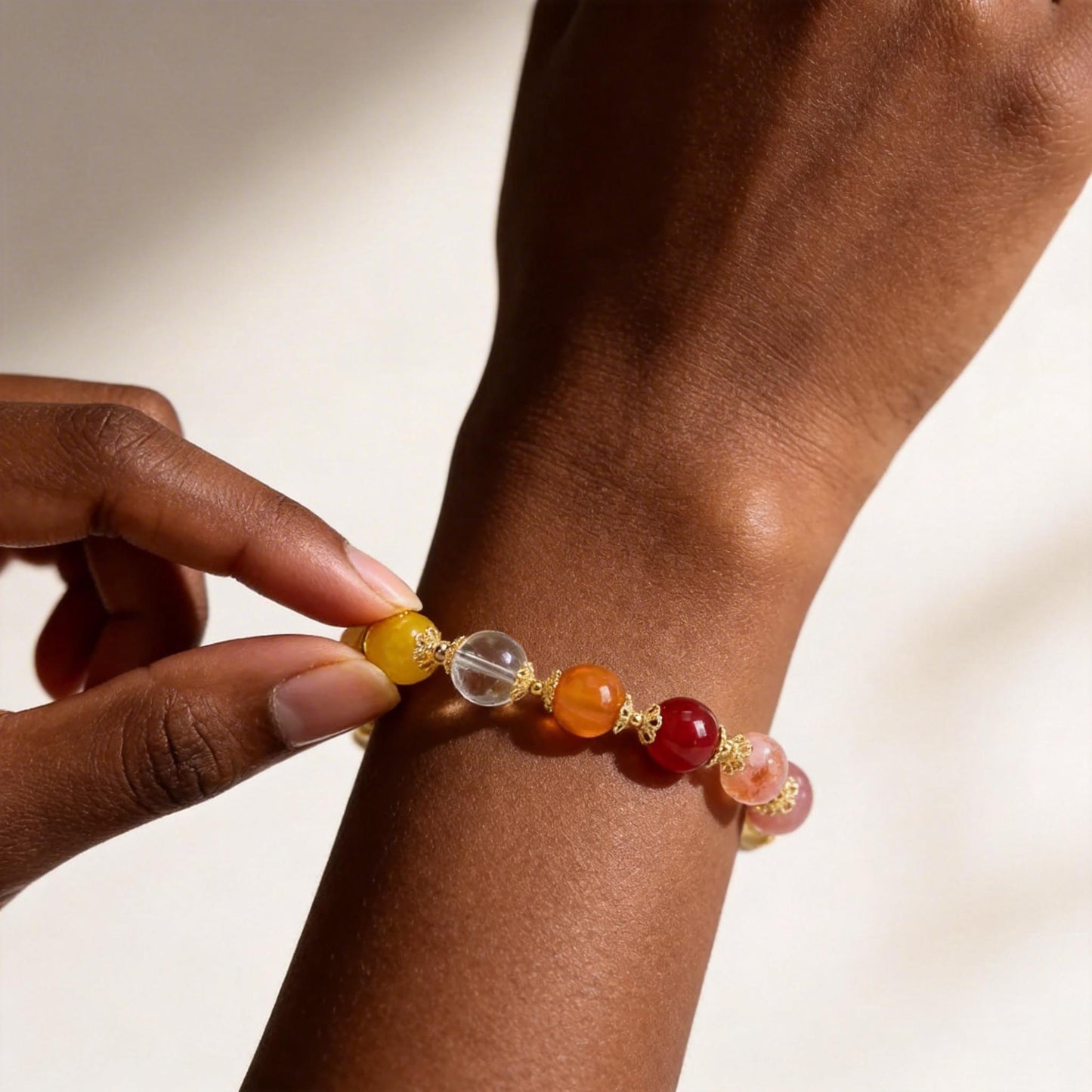 Five Elements Multi-Gem Bracelet – Fire & Earth Series