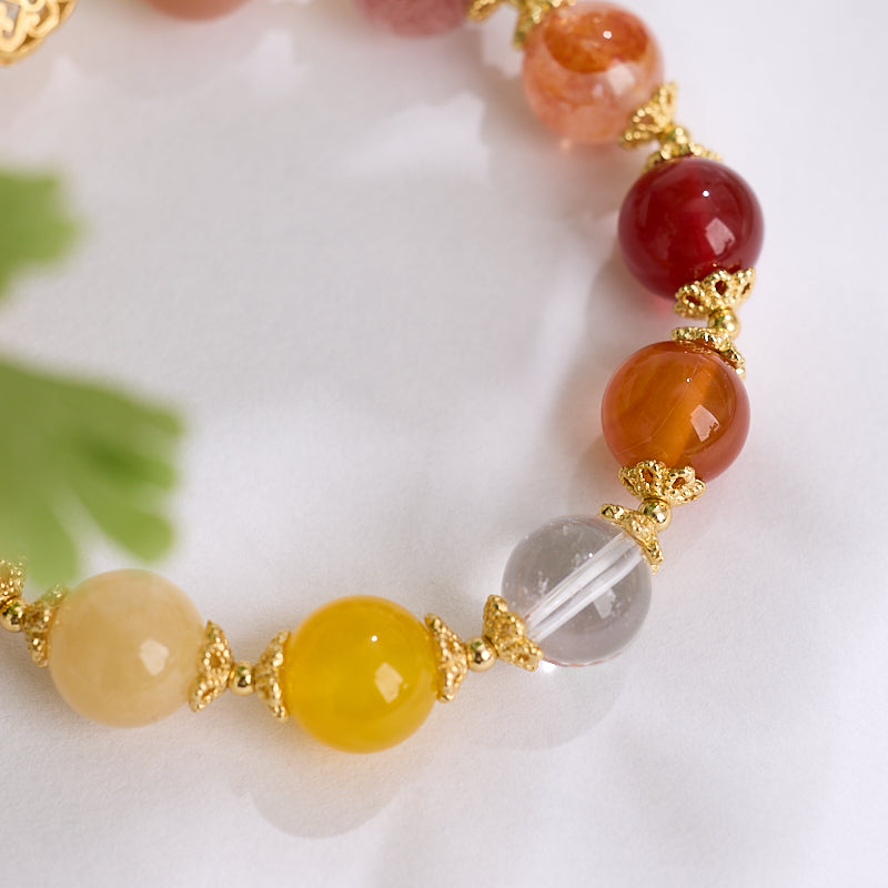 Five Elements Multi-Gem Bracelet – Fire & Earth Series