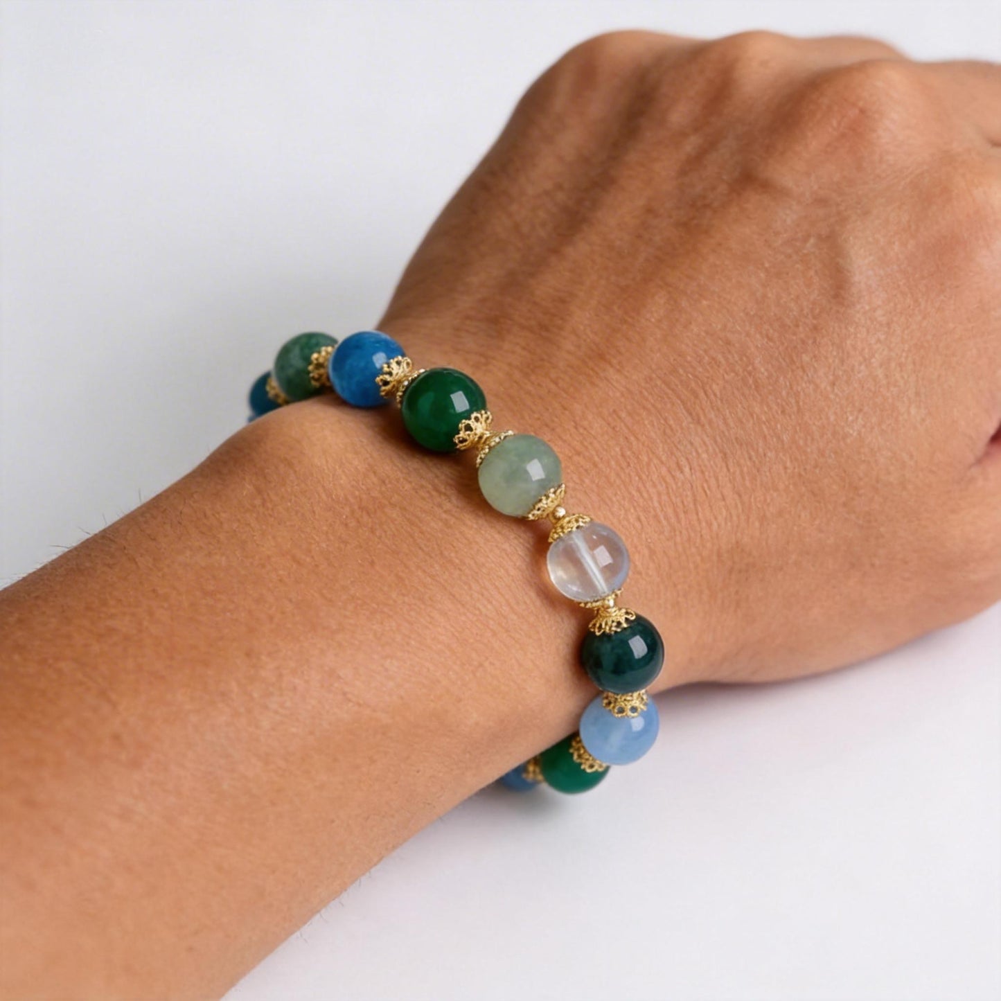 Five Elements Multi-Gem Bracelet – Water & Wood Series