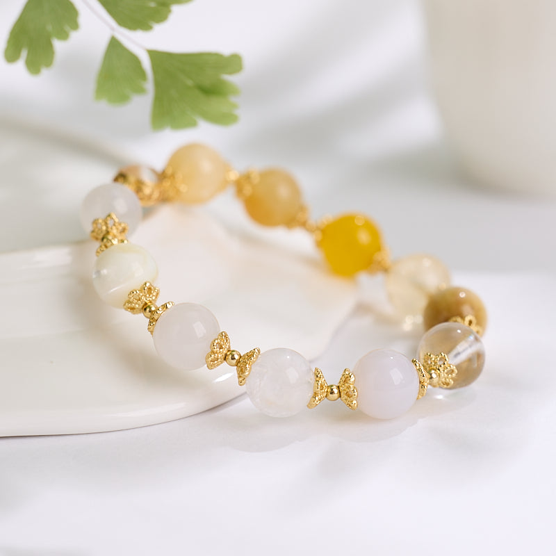 Five Elements Multi-Gem Bracelet – Metal & Earth Series