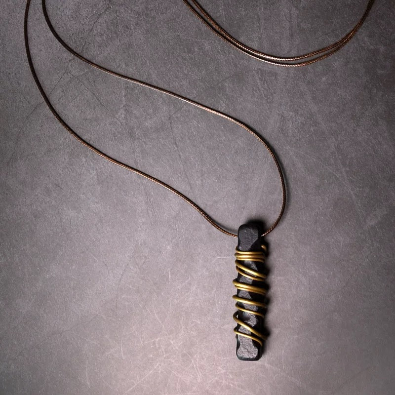 Raw Ebony Pendant