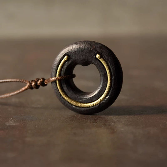 Black Ebony Ring Pendant