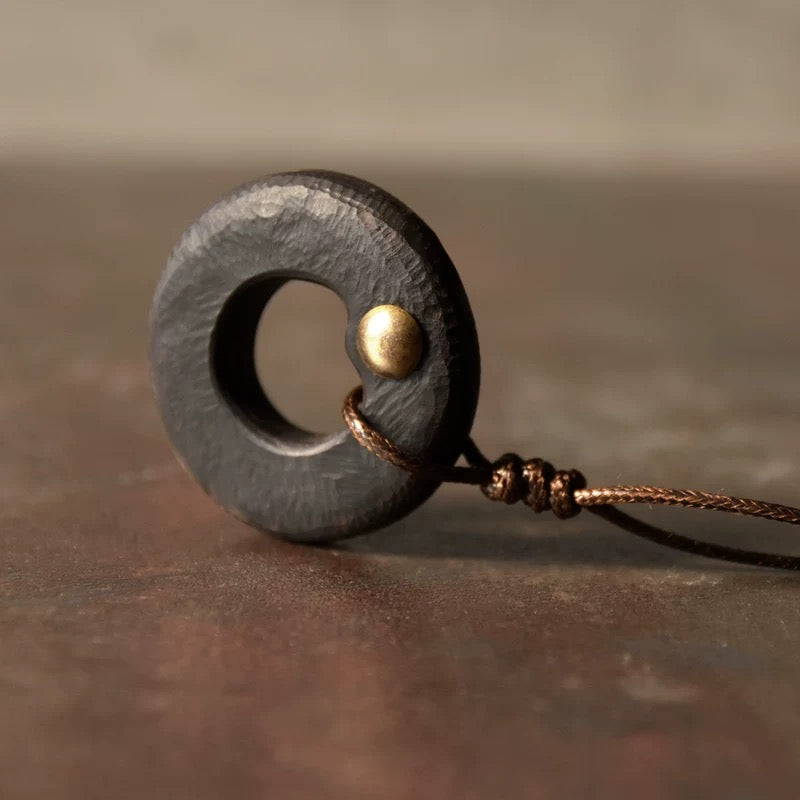 Black Ebony Ring Pendant