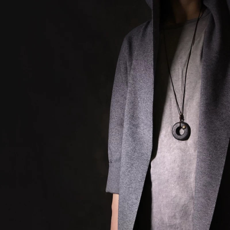 Black Ebony Ring Pendant