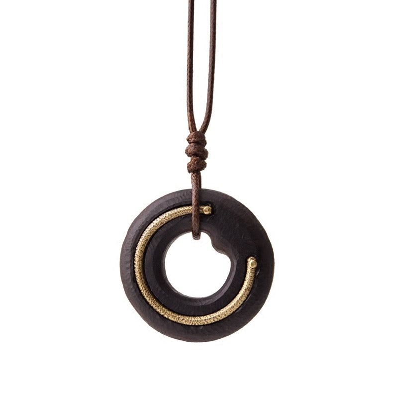 Black Ebony Ring Pendant