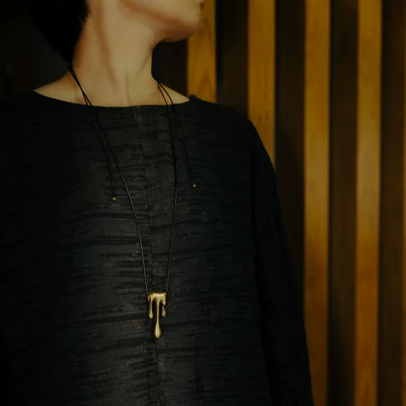 Water Drop Brass Pendant