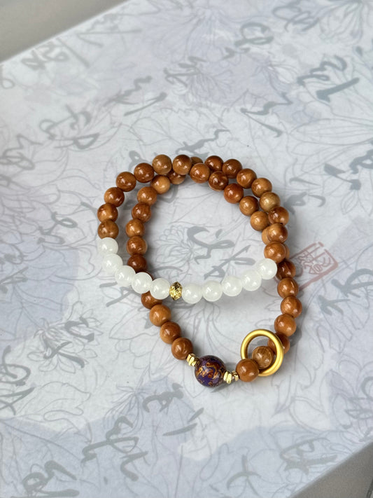 Jade and Cookwood Bracelet