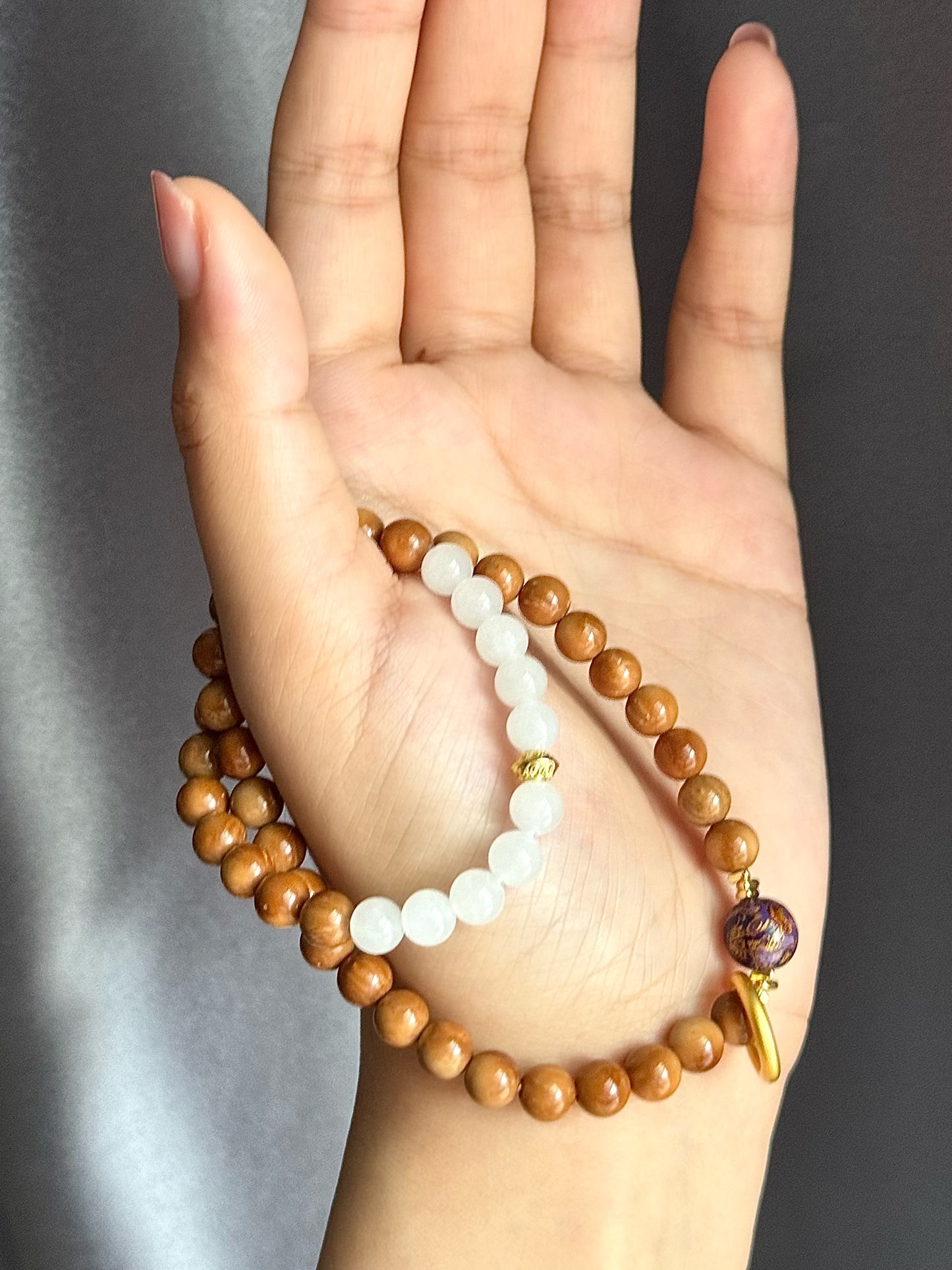 Jade and Cookwood Bracelet