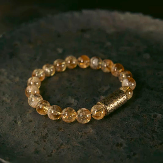 Natural Citrine Beaded Bracelet