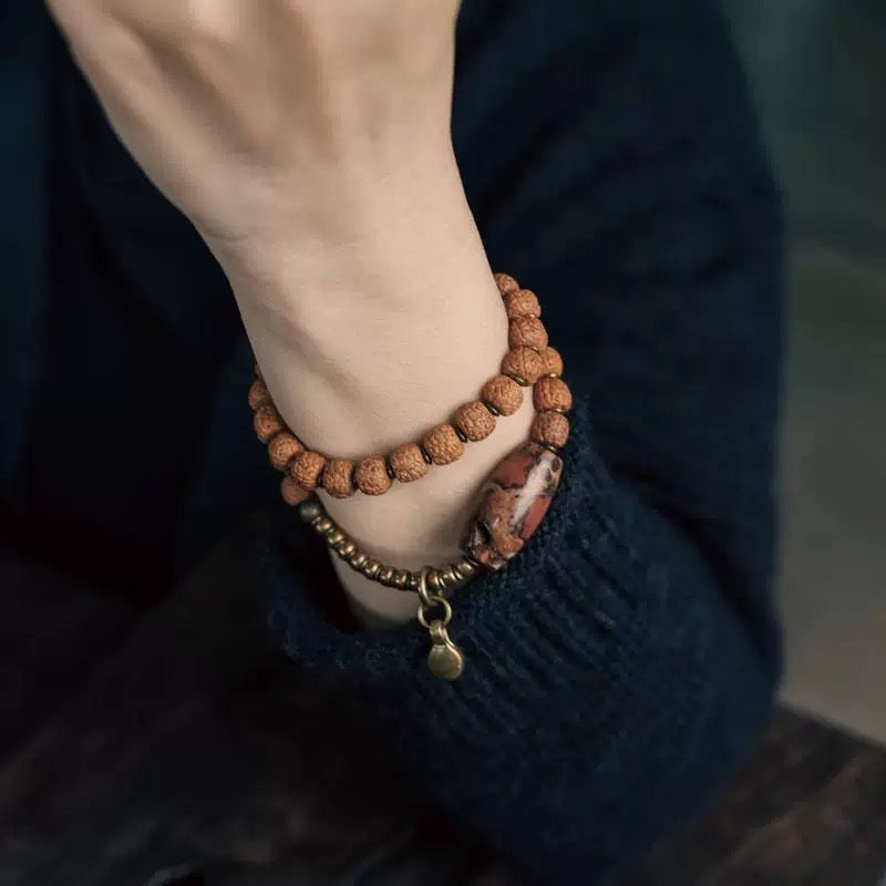 The Karma Relic – Rudraksha Wrap Bracelet