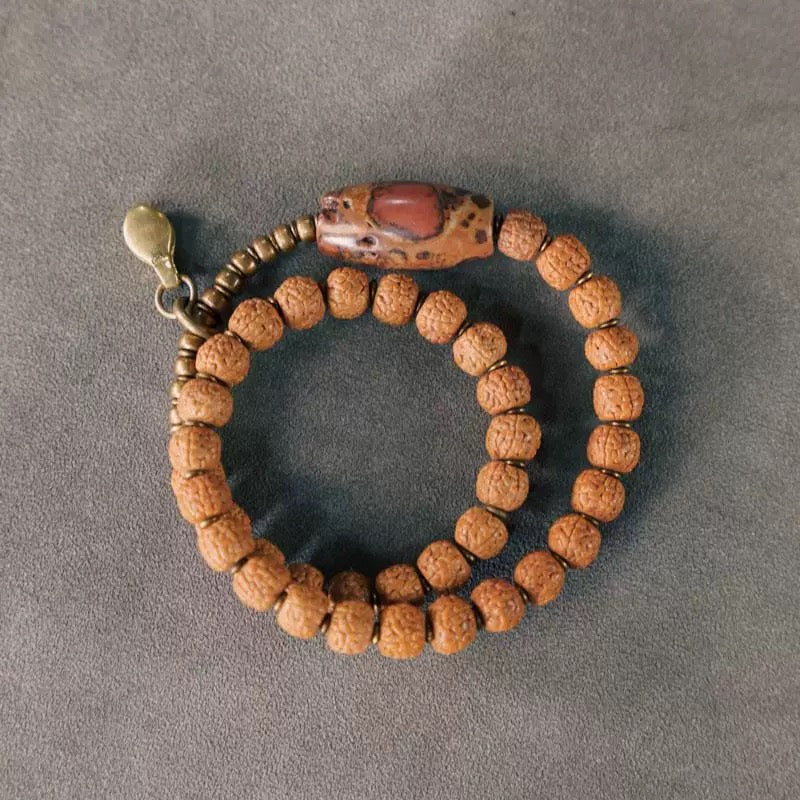 The Karma Relic – Rudraksha Wrap Bracelet