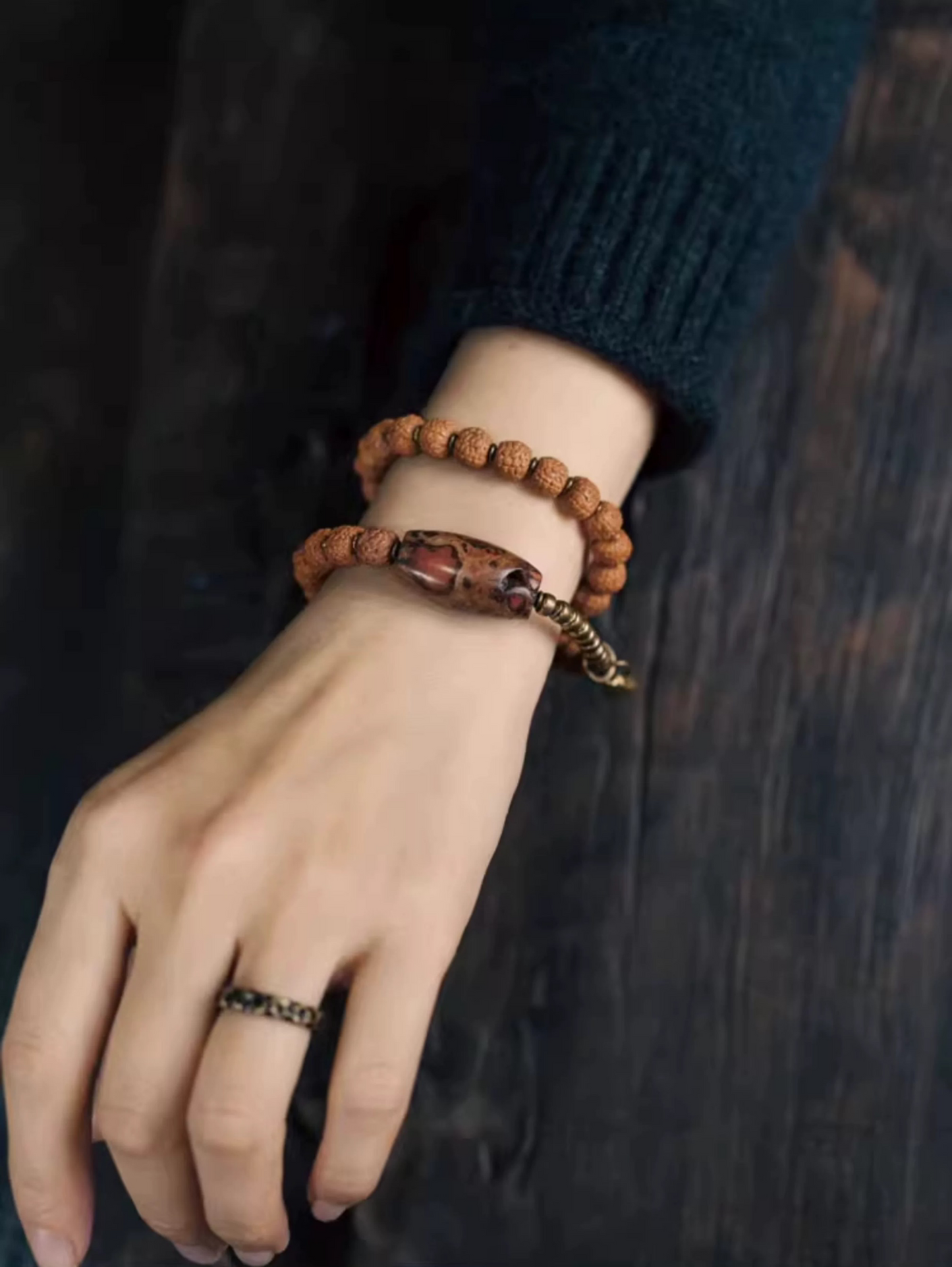 The Karma Relic – Rudraksha Wrap Bracelet