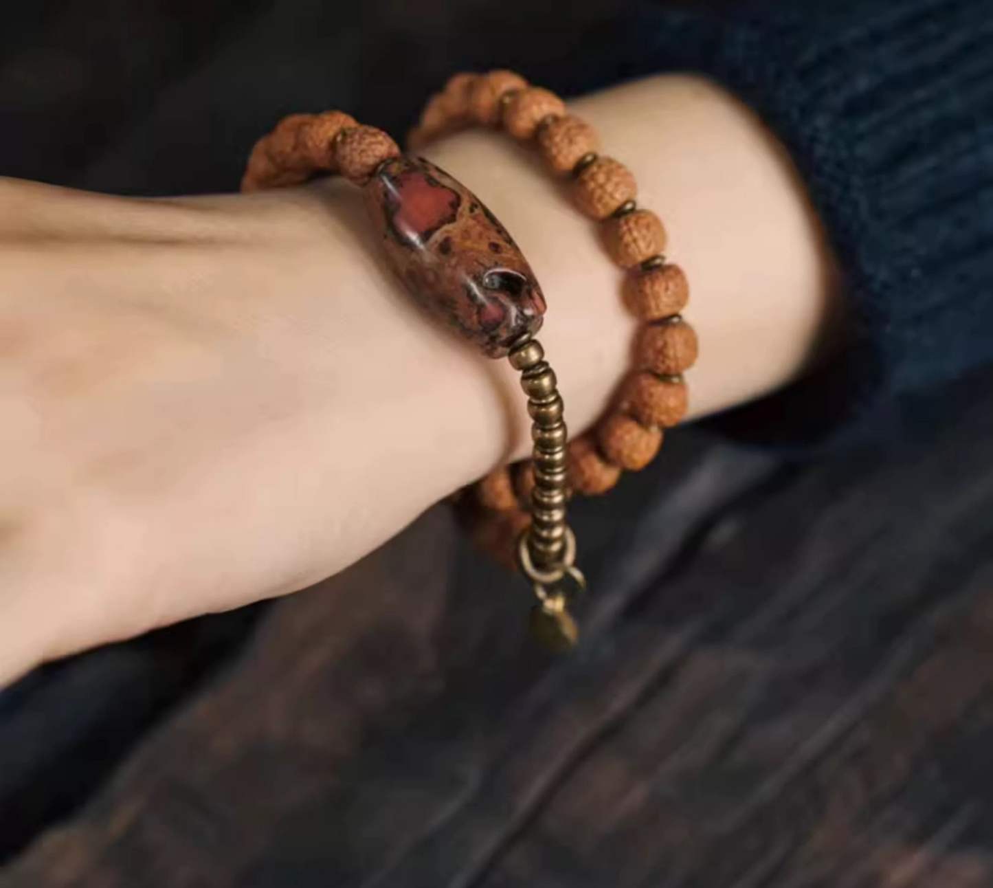 The Karma Relic – Rudraksha Wrap Bracelet