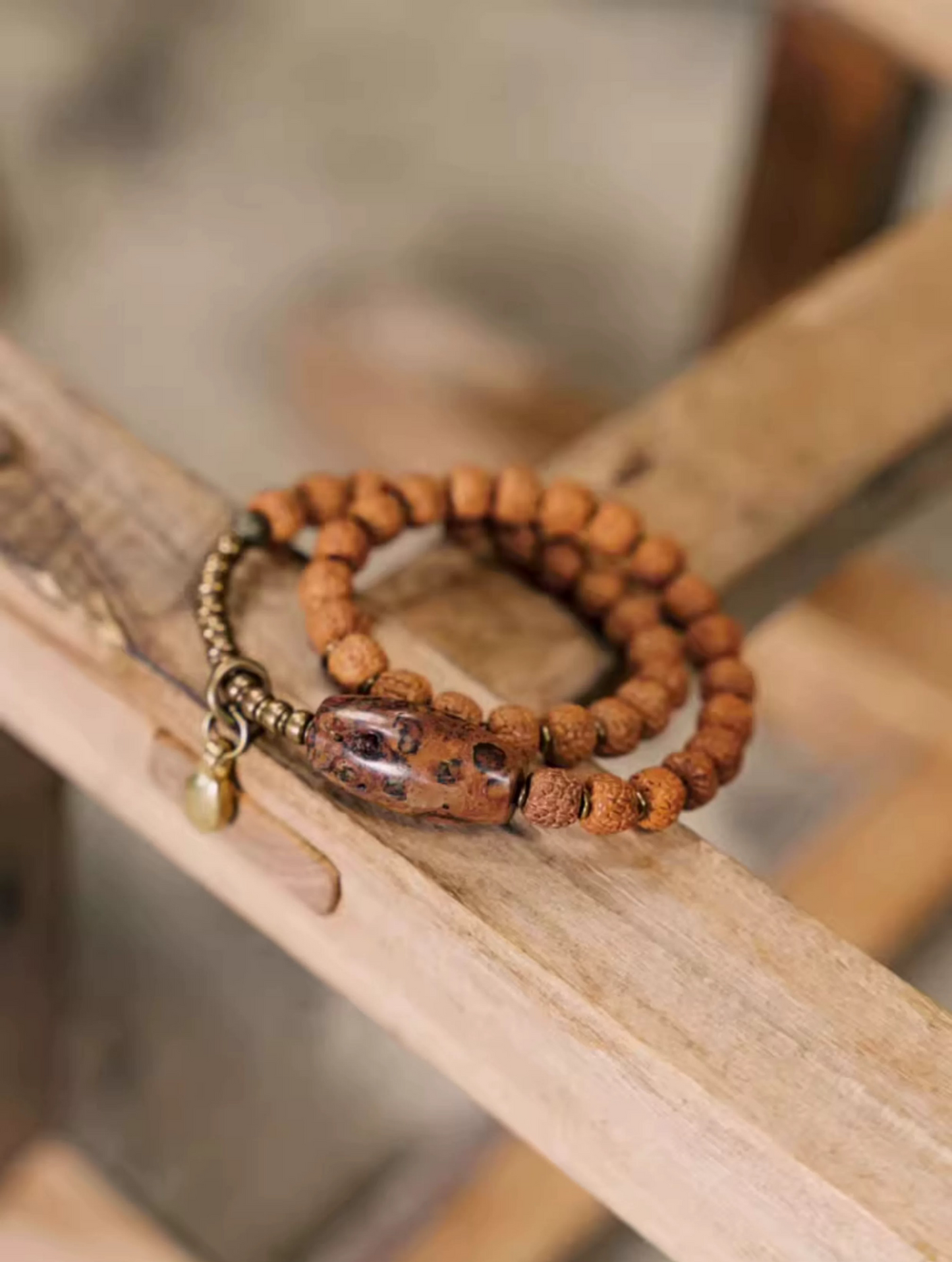 The Karma Relic – Rudraksha Wrap Bracelet