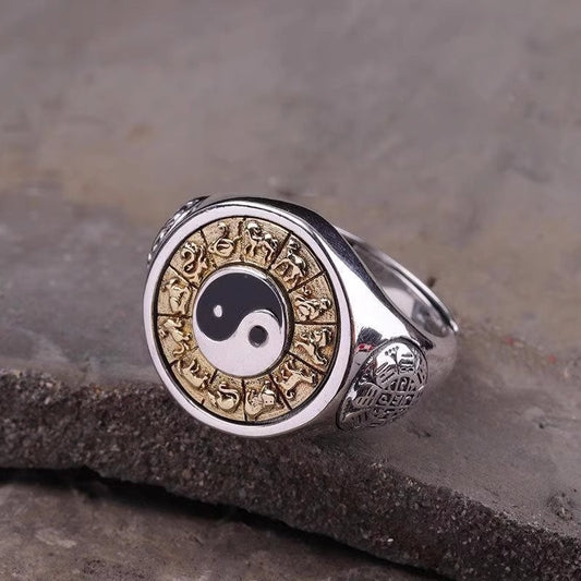 Yin and Yang Zodiac Ring