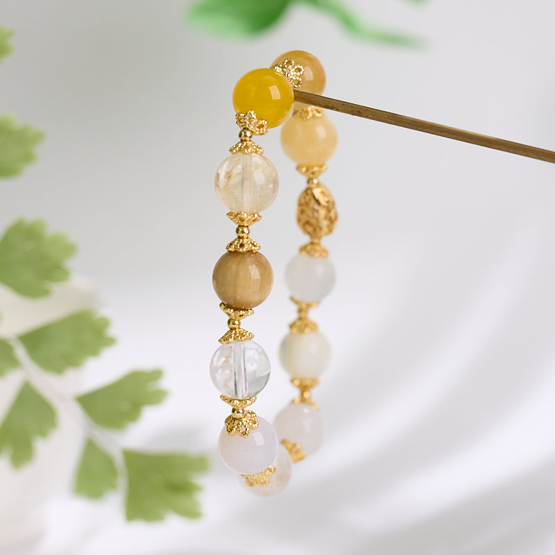 Five Elements Multi-Gem Bracelet – Metal & Earth Series