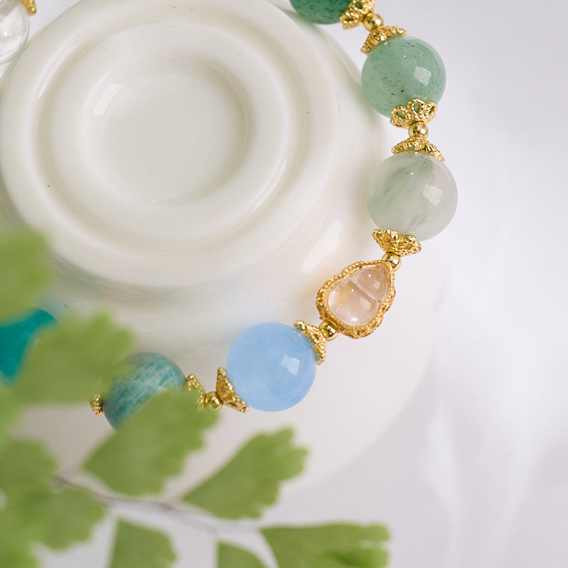 Five Elements Multi-Gem Bracelet – Water & Wood Series