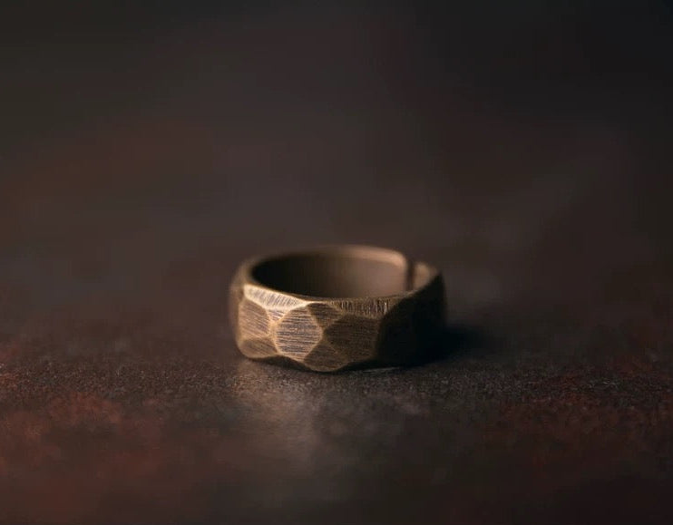 Vintage Polygon Brass Ring